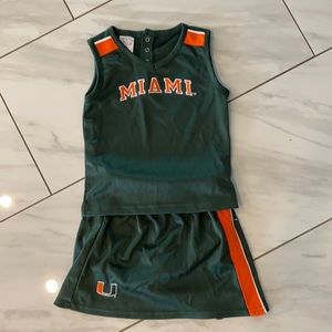 University of Miami Toddler Outfit
